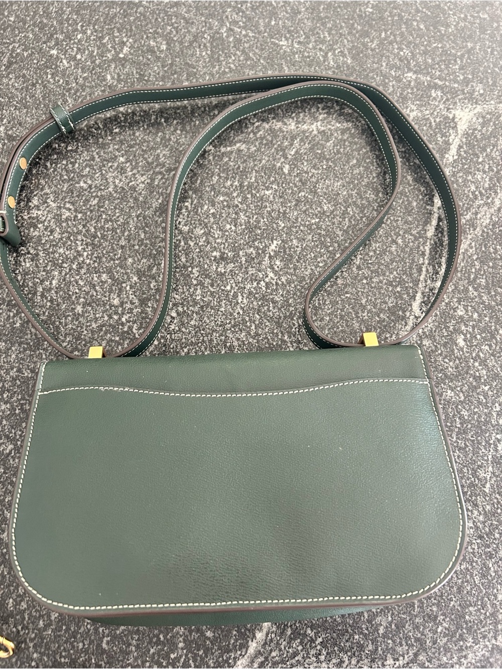 Brand New Kate Spade New York Forest Green Leather Shoulder Bag - Picture 3 of 5
